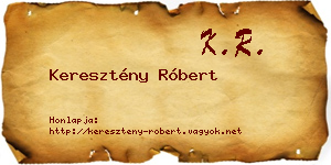Keresztény Róbert névjegykártya