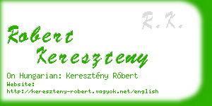 robert kereszteny business card